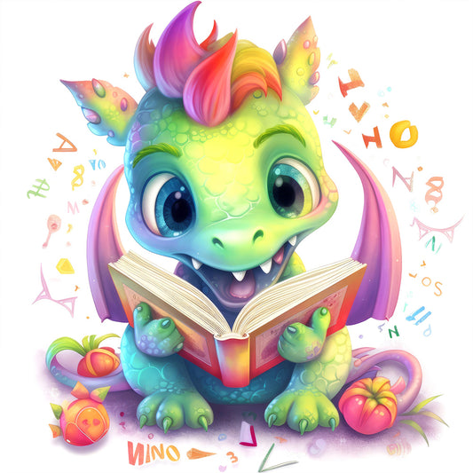 Colorful Little Dinosaur - Full AB Round Drill Diamond Painting 40*40CM