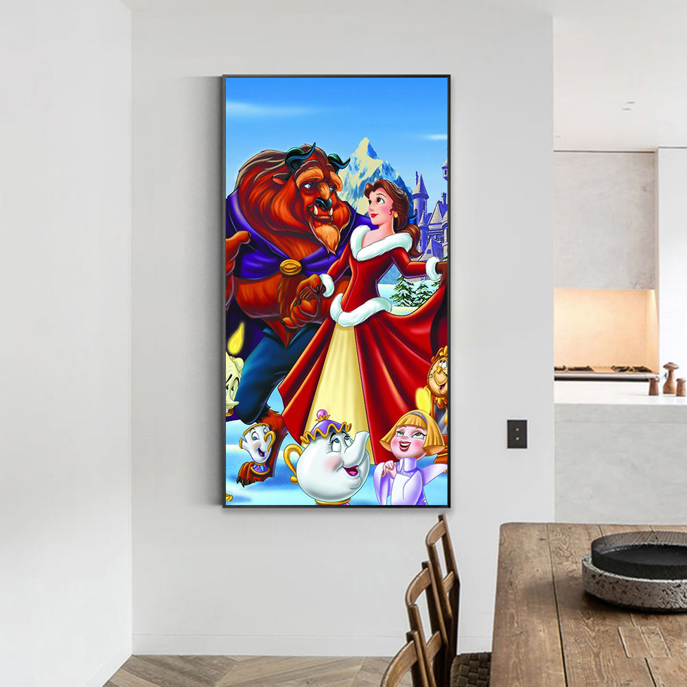 Beauty And The Beast - Full Round Drill Diamond Painting 40*70CM