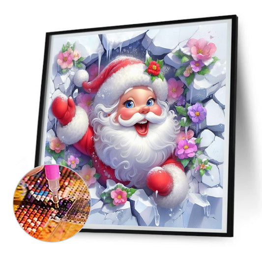 Broken Wall Santa - Full Round Drill Diamond Painting 30*30CM