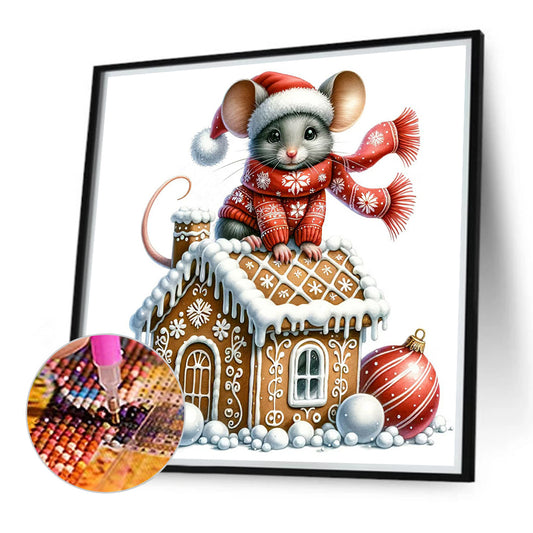 Cookie House Mouse - Full Round Drill Diamond Painting 40*40CM