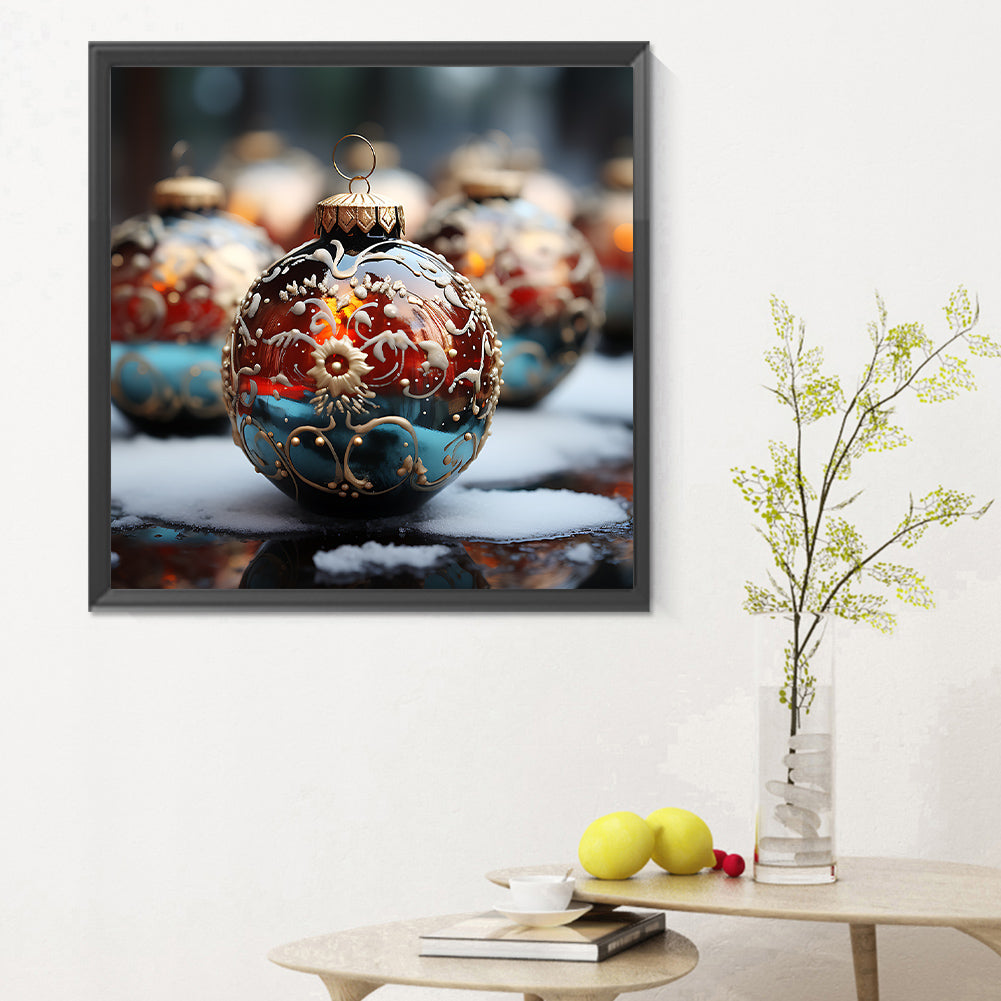 Winter Snow Scene - Full Round Drill Diamond Painting 30*30CM