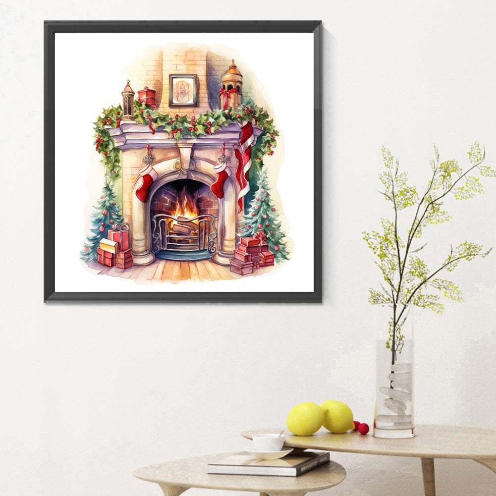 Fireplace - Full Round Drill Diamond Painting 30*30CM