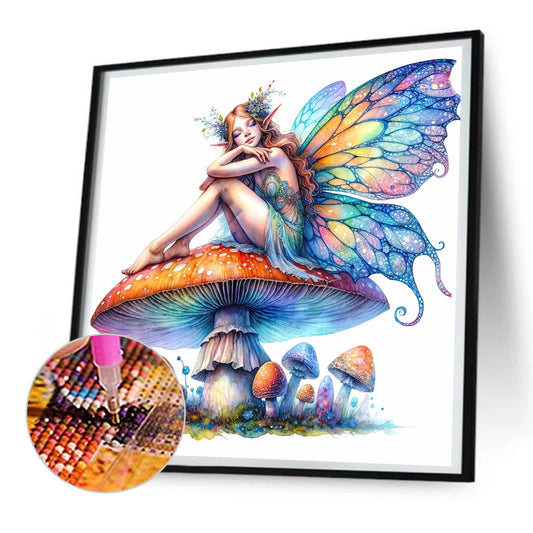 Mushroom Fairy - Full Round Drill Diamond Painting 30*30CM