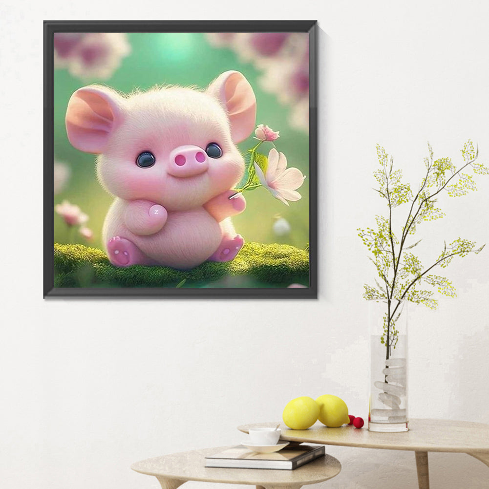 Cute Pig - Full Round Drill Diamond Painting 30*30CM