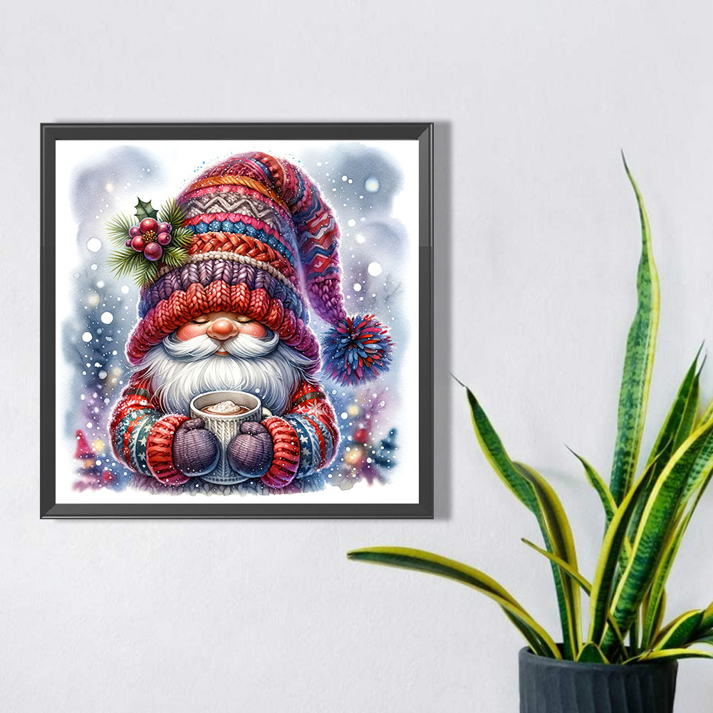 Dwarf Drinking Coffee - Full Square Drill Diamond Painting 40*40CM