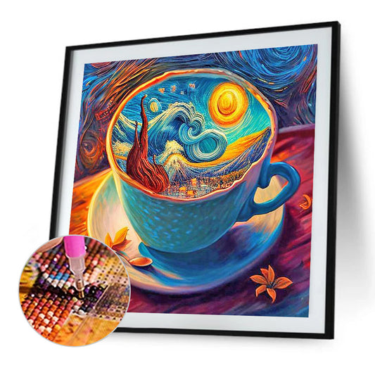 Starry Sky Coffee - Full Round Drill Diamond Painting 40*40CM