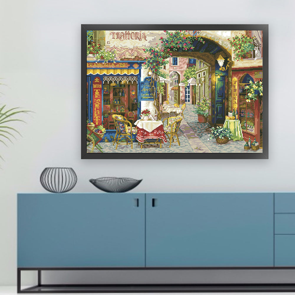 Verona Cafe - 11CT Stamped Cross Stitch 70*54CM