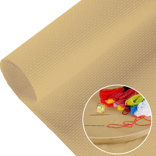5 pcs 11 Count Embroidery Cross Cotton Fabric for Embroidery Beginner (12x16in)