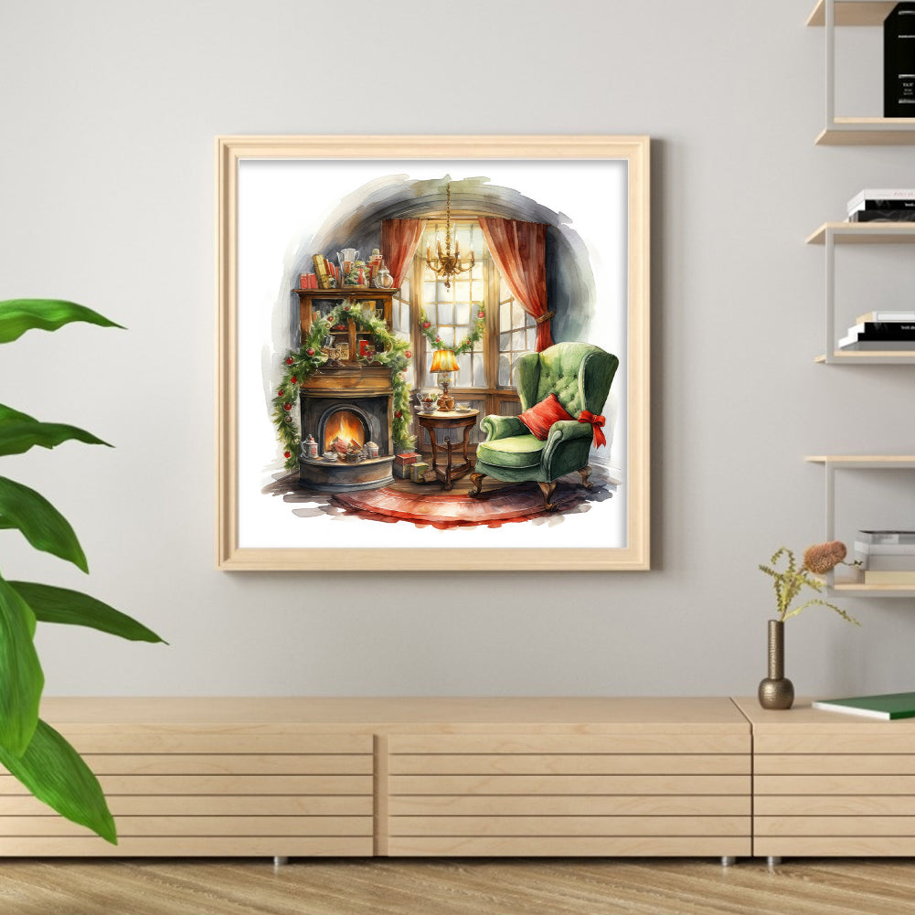 Sofa Window Sill - 11CT Stamped Cross Stitch 60*60CM