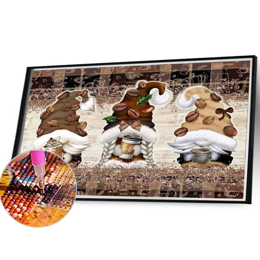 Coffee Bean Gnome - Full Round Drill Diamond Painting 40*30CM