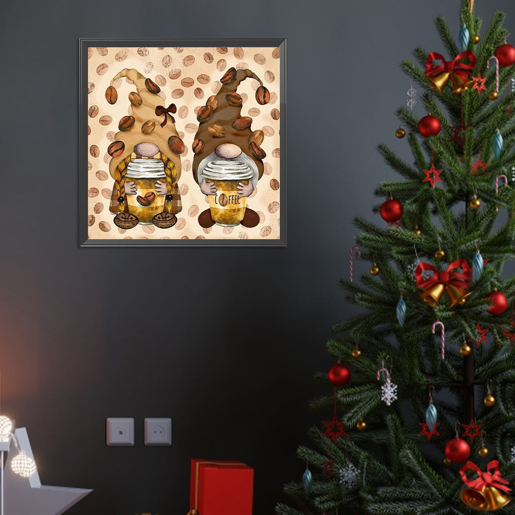 Coffee Bean Gnome - Full Round Drill Diamond Painting 40*40CM