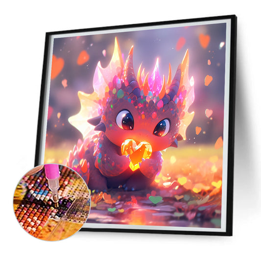 Love Purple Dragon - Full Round Drill Diamond Painting 30*30CM