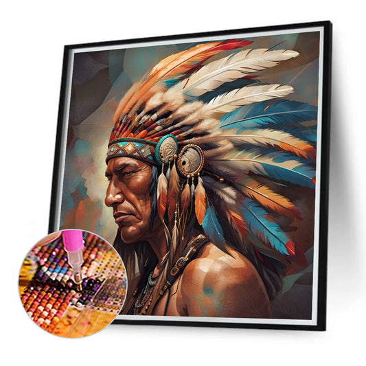 Indians - Full Round Drill Diamond Painting 40*40CM