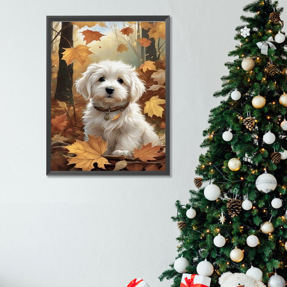 Woods Puppy - Full Square Drill Diamond Painting 30*40CM