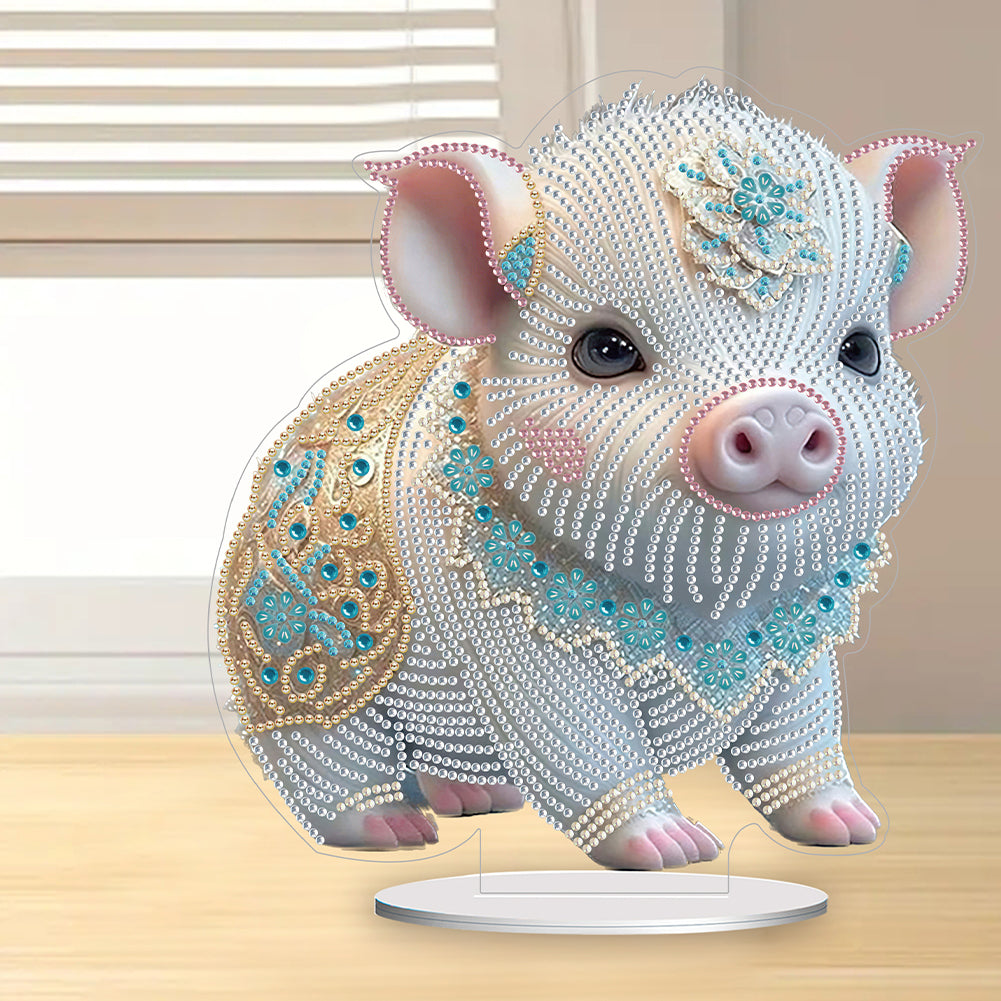 Chinese Zodiac Pig Diamond Painting Desktop Ornament for Office Desktop Decor