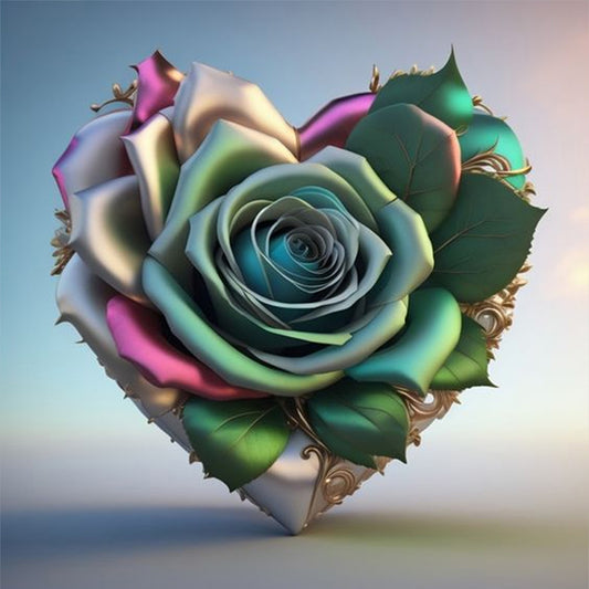 Love Rose - 11CT Stamped Cross Stitch 40*40CM