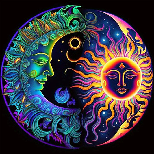 Star And Moon Diagram - 11CT Stamped Cross Stitch 45*45CM