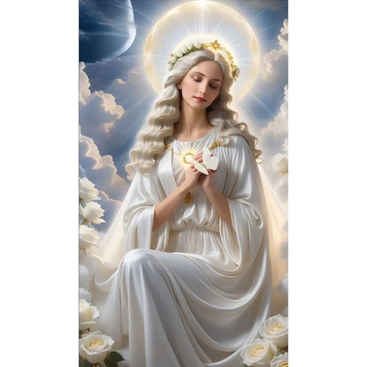 Our Lady Of Angels - Full Round Drill Diamond Painting 40*70CM