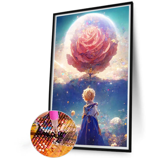 The Little Prince And The Rose - Full Round Drill Diamond Painting 40*60CM