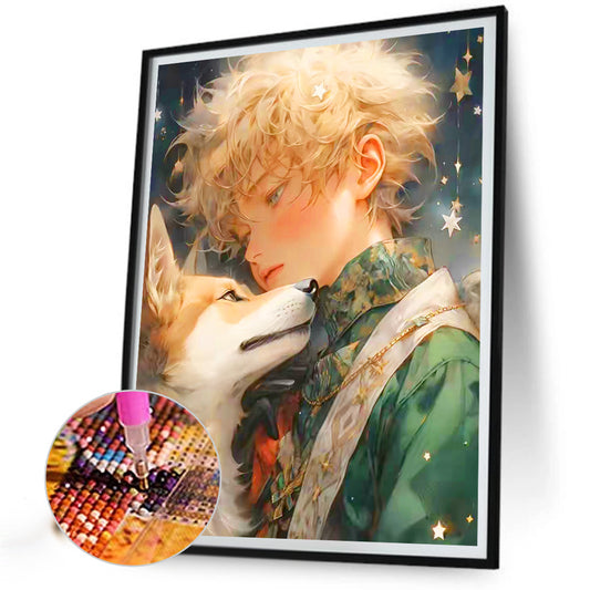 The Little Prince And The Fox - Full Round Drill Diamond Painting 50*60CM