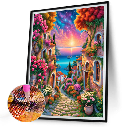 Garden House - Full Round Drill Diamond Painting 30*40CM