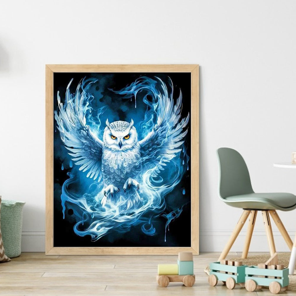 Blue Owl - 11CT Stamped Cross Stitch 40*50CM