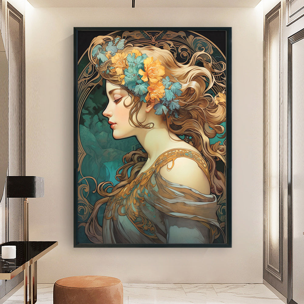 Classical Woman - 11CT Stamped Cross Stitch 40*60CM