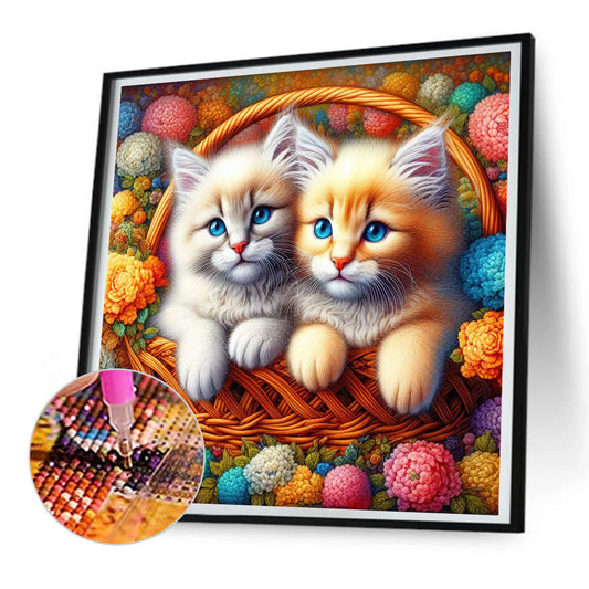 Hair Ball Cat - Full Round Drill Diamond Painting 30*30CM