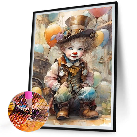 Clown - Full Round Drill Diamond Painting 30*40CM