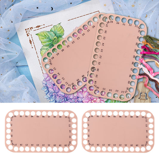 2 Pcs Sewing Thread Winding Plate Board for /Embroidery Storage 20x12cm (Beige)