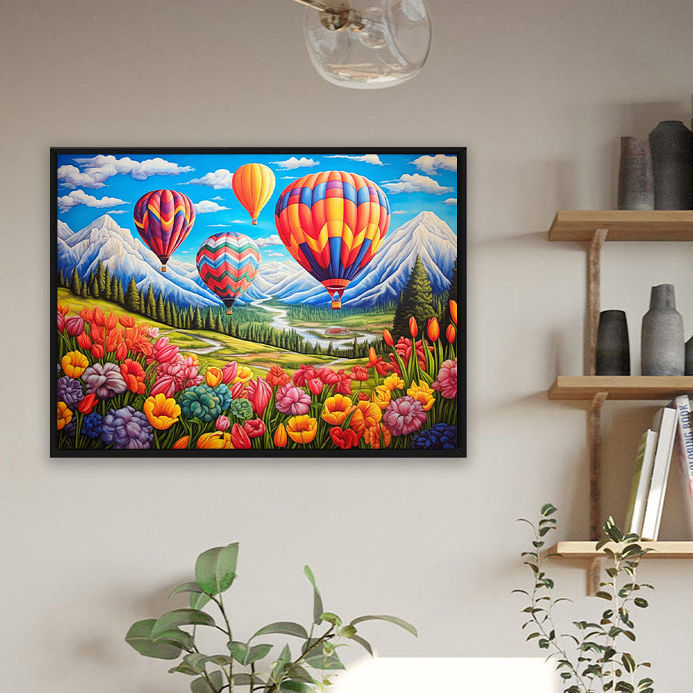 Colorful Flowers - Full Round Drill Diamond Painting 40*30CM