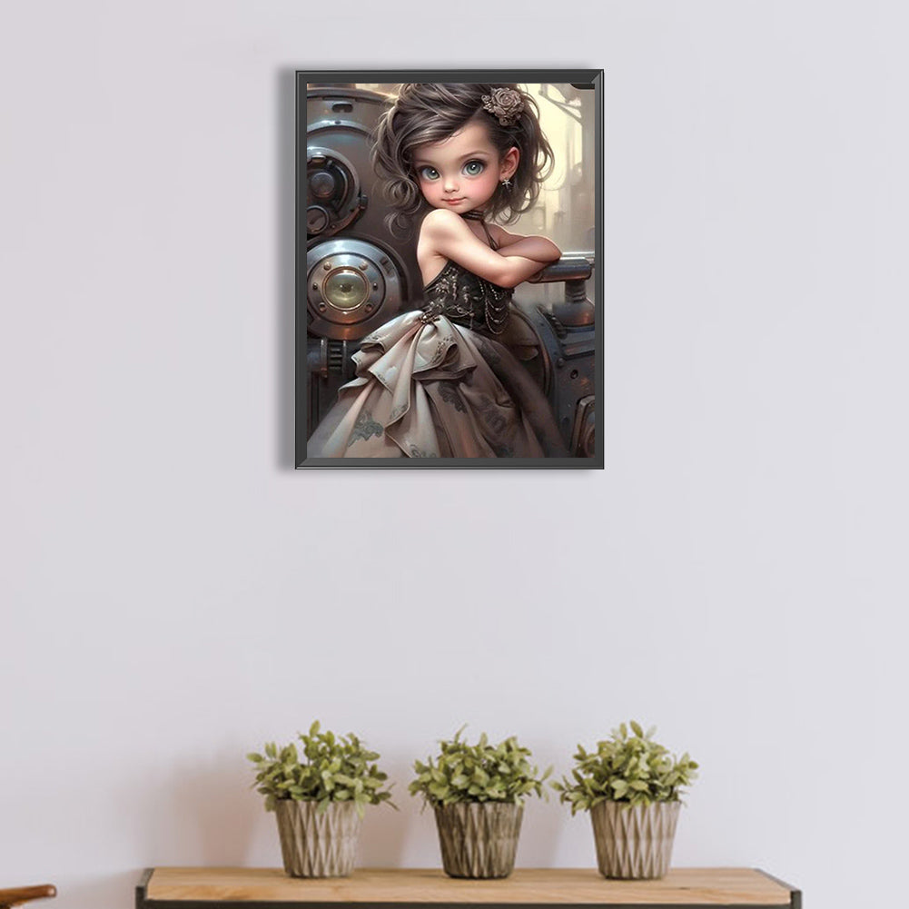 Sweet Cool Girl - Full Square Drill Diamond Painting 30*40CM