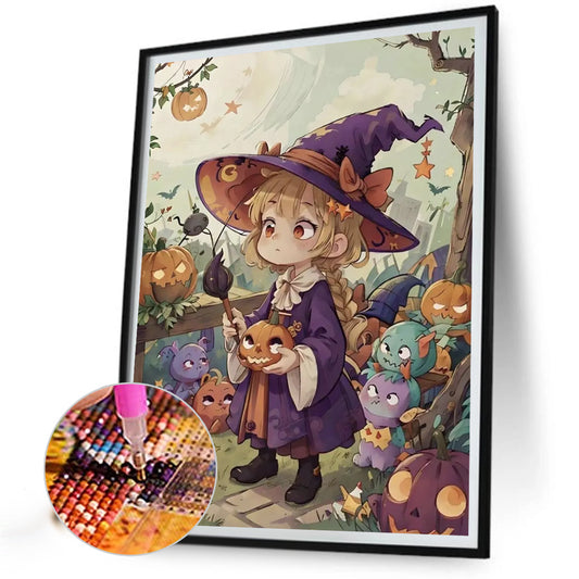 Little Witch - Full Round Drill Diamond Painting 40*50CM