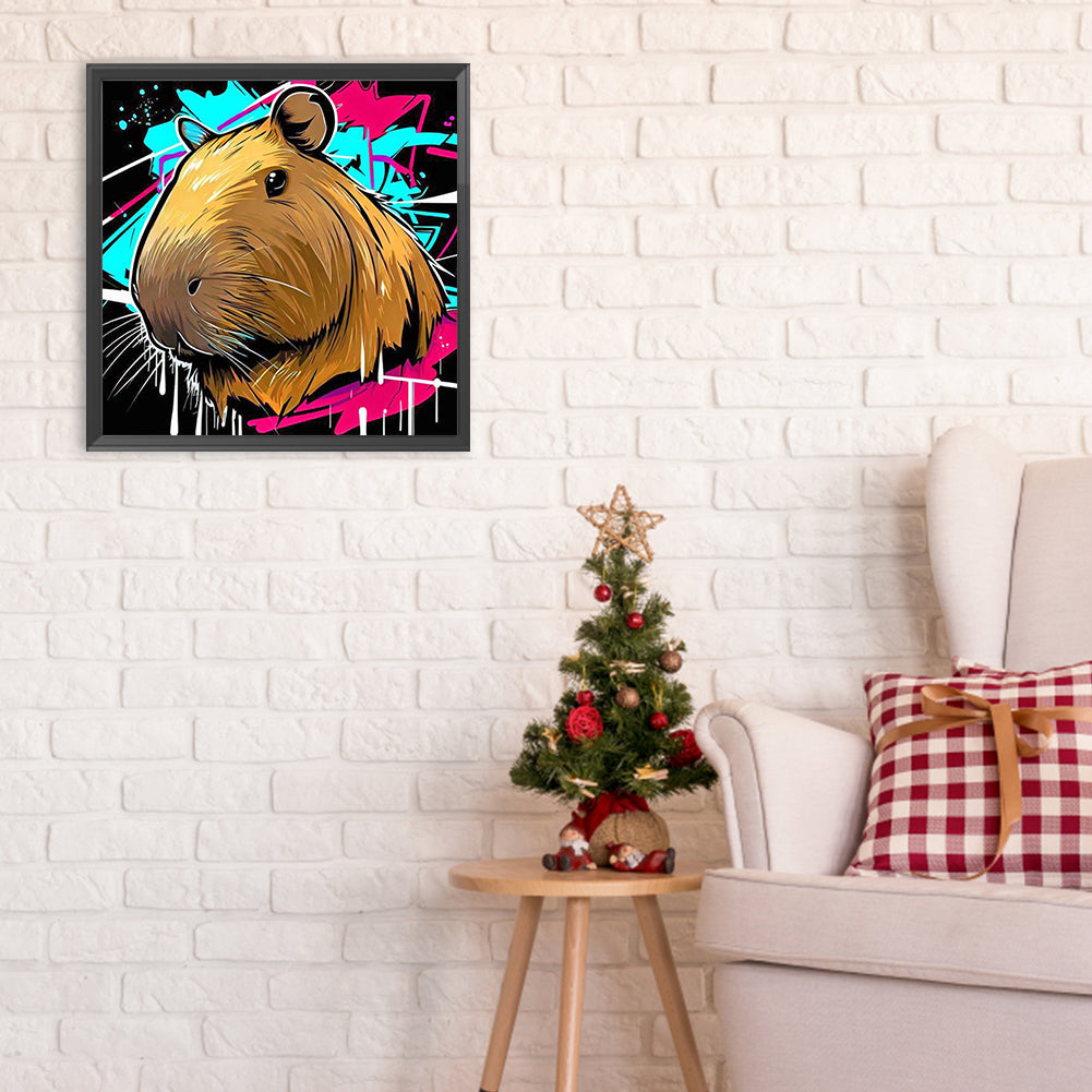 Capybara - Full Round Drill Diamond Painting 30*30CM