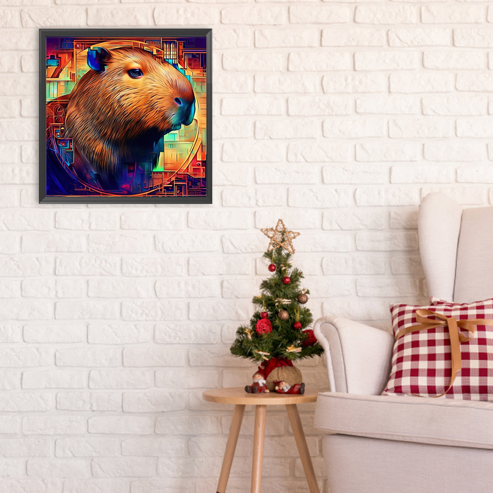 Capybara - Full Round Drill Diamond Painting 30*30CM