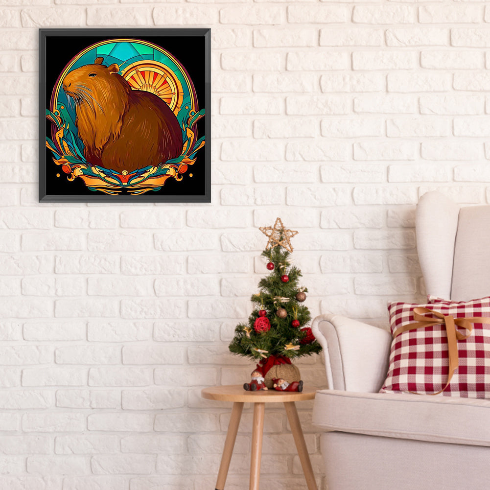 Capybara - Full Round Drill Diamond Painting 30*30CM