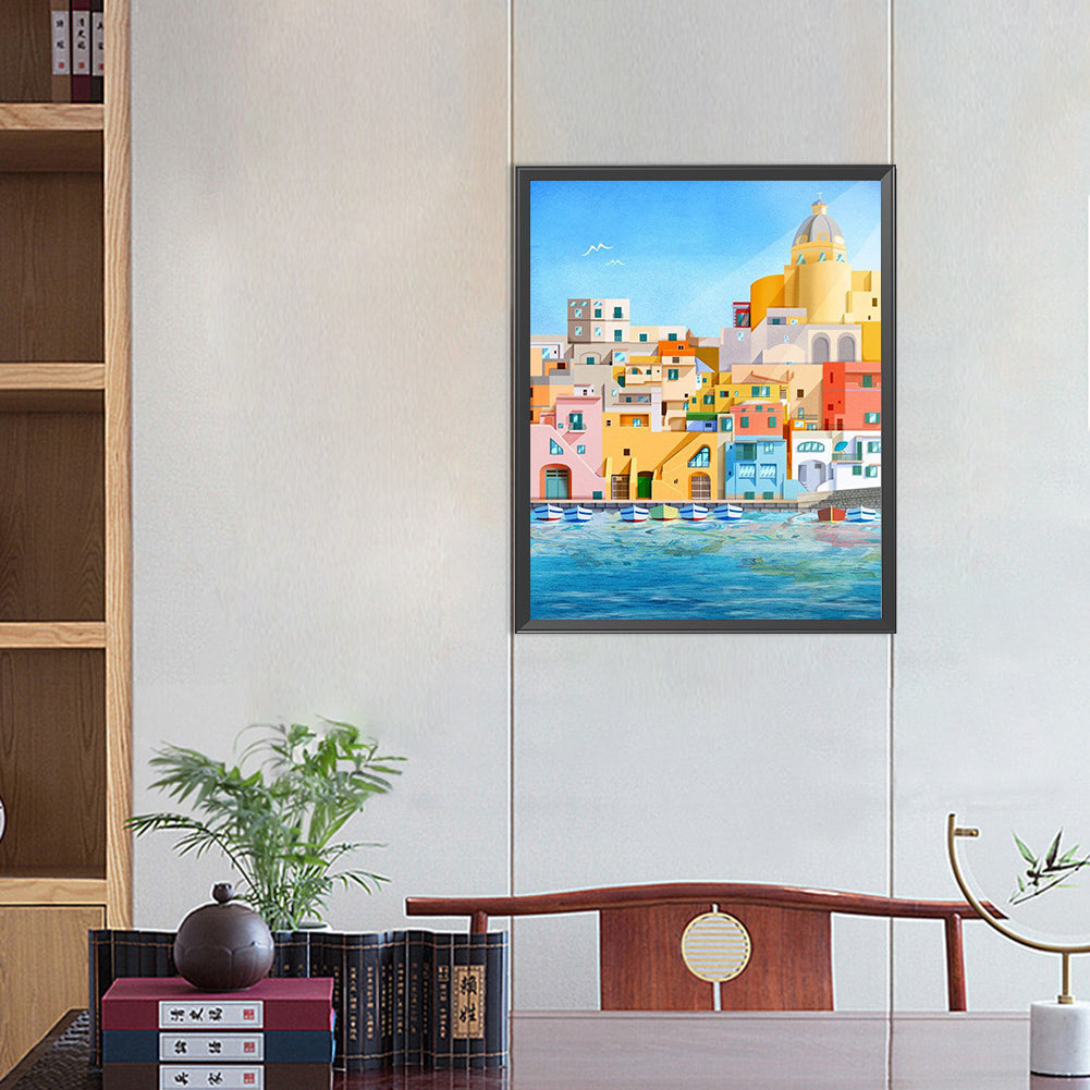 Colorful House - Full Square Drill Diamond Painting 40*50CM