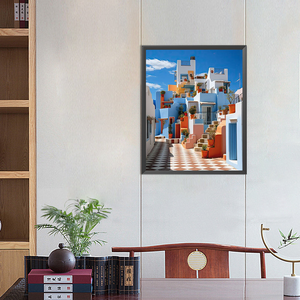 Colorful House - Full Square Drill Diamond Painting 40*50CM