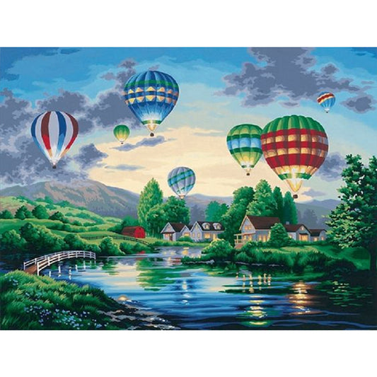 Hot Air Balloon - Full Square Drill Diamond Painting 40*30CM