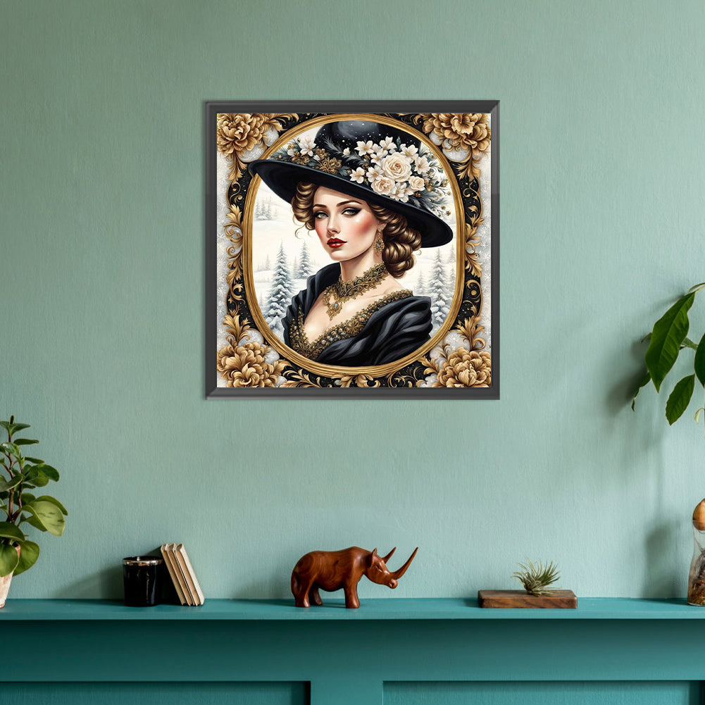 Noble Lady - Full Round Drill Diamond Painting 30*30CM