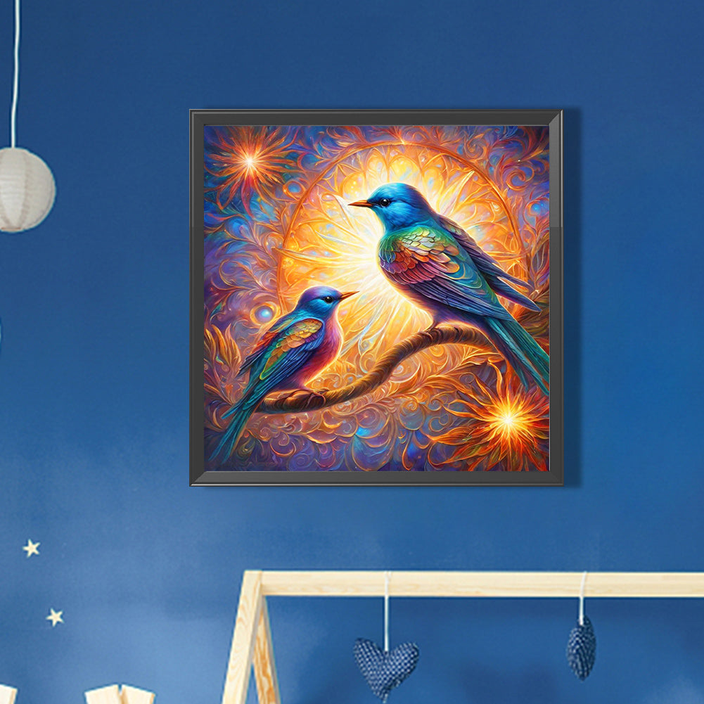 Two Little Birds - Full AB Round Drill Diamond Painting 30*30CM