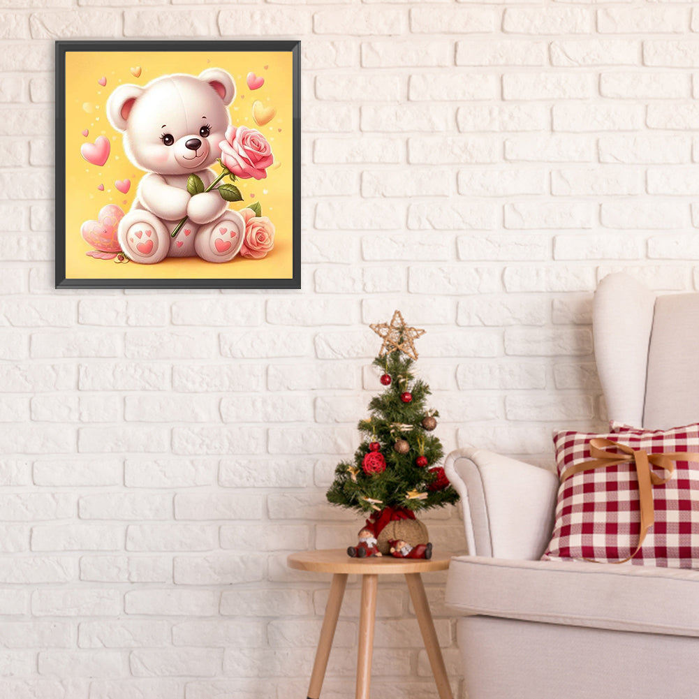 Rose Bear¡¤Yellow - Full Round Drill Diamond Painting 30*30CM