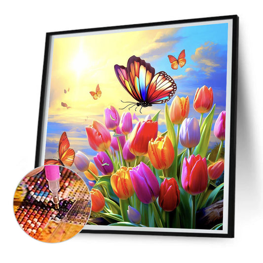Tulips - Full Round Drill Diamond Painting 30*30CM