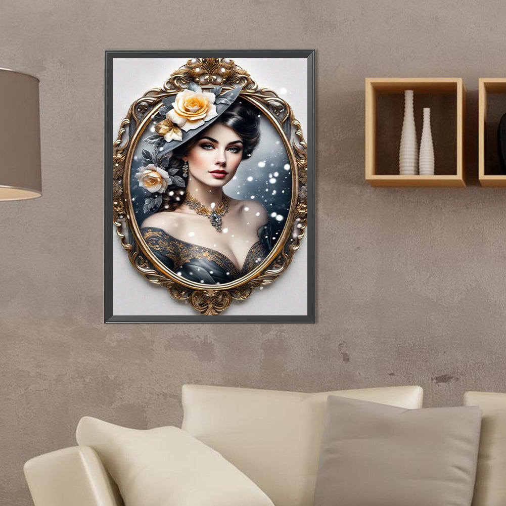 Noble Lady - Full Round Drill Diamond Painting 30*40CM