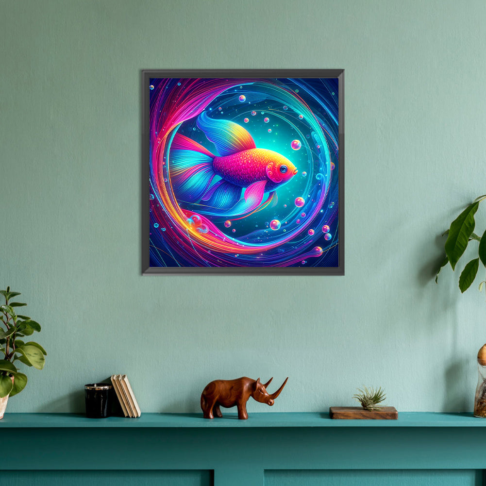 Atmosphere Goldfish - Full Round Drill Diamond Painting 30*30CM