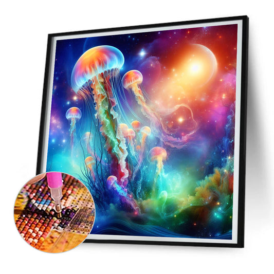 Atmospheric Jellyfish Swarm - Full Round Drill Diamond Painting 30*30CM