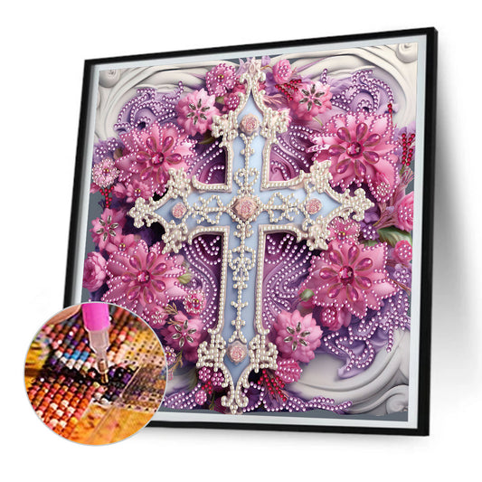 Cross Paper Painting - Special Shaped Drill Diamond Painting 30*30CM