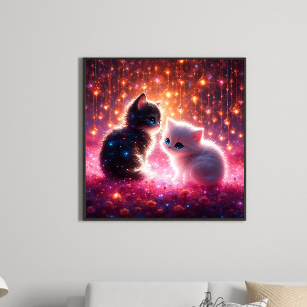 Kitten - Full Round Drill Diamond Painting 30*30CM