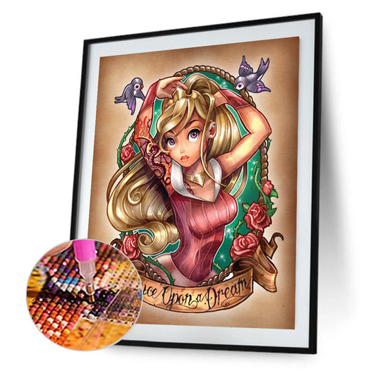 Sleeping Beauty Once Upon A Time There Was A Dream - Full Round Drill Diamond Painting 40*50CM