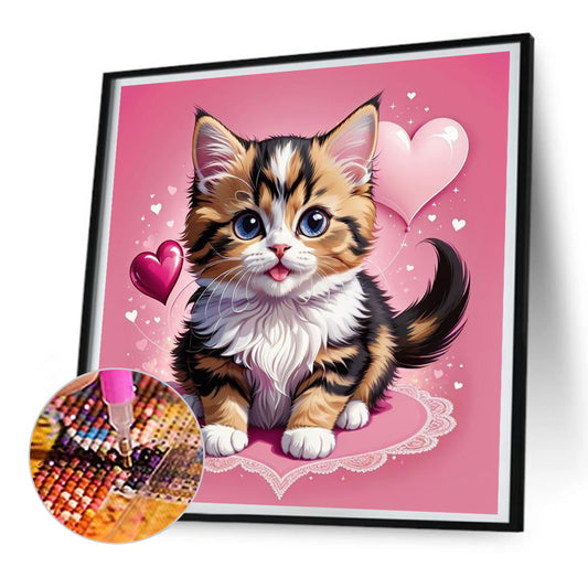 Cute Cat - Full Round Drill Diamond Painting 30*30CM